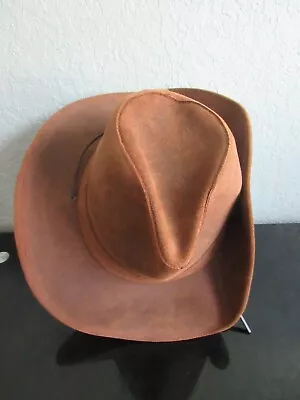 Minnetonka Medium Aussie Outback Cowboy Hat Leather Rustic Brown Size M - NWT • $39.99
