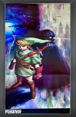 Vintage Authentic 22x11 Framed Nintendo Poster N64 Wall Art The Legend Of Zelda • £96.41