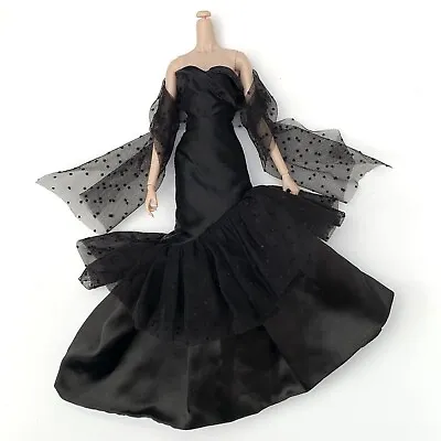 Black Evening Gown Dress And Shawl Handmade By Atelier For Fashion Royalty Dolls • £25