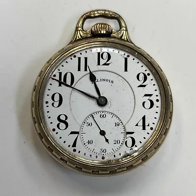 Illinois Electric RR Standard 1919 Grade 304 17j 16s Open Face Pocket Watch • $1.25