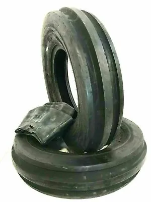 2) 600-16 HEAVY DUTY TRACTOR TIRES & TUBES 6.00-16 TRI RIB 3 Rib F2 • $184.88