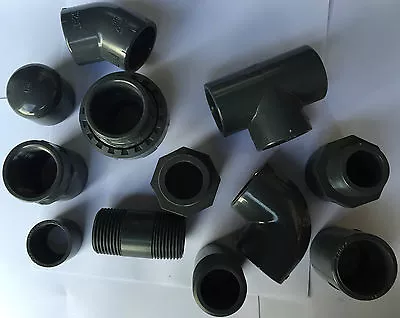 £5.69 • Buy Pvc Solvent Weld Pipe Fittings 1/2 -4 (nb) Fish/pond/industrial(read Descrption)