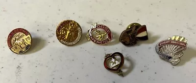 Lot Of 6 Vintage LOYAL ORDER Of MOOSE PINS • $12