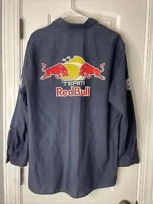 Red Bull Racing Team F1 Mechanic Shirt Pit Crew Long Sleeve Double Sided XL • $85.50