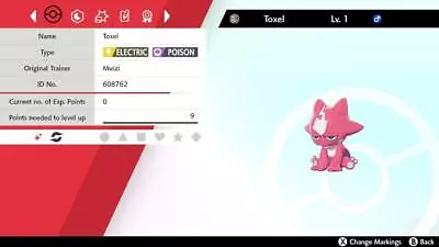 Legitimate 5 Max IV Shiny Toxel (Amped Form) Pokemon Sword & Shield  • $3.91