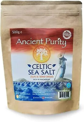 Celtic Sea Salt  Natural Real Grey Salt  500g (Magnesium Rich) Heart Health  • £16.37