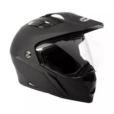 Helmet Dual Sport Off Road Motorcycle Dirt Bike ATV Flip Up Visor Black (Large) • $70.90