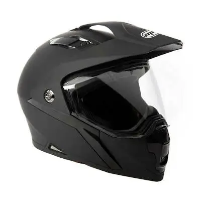 Helmet Dual Sport Off Road Motorcycle Dirt Bike ATV Flip Up Visor Black (XL) • $70.90