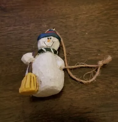 Midwest Of Cannon Falls Eddie Walker Mini Snowman Holding Broom Ornament • $9