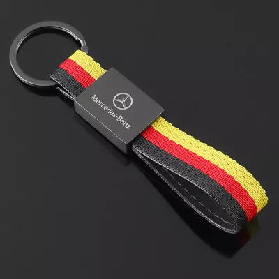 Metal+Nylon Car Logo Key Chain Keychain Keyring Pendant Gift For Mercedes Benz • $11.99