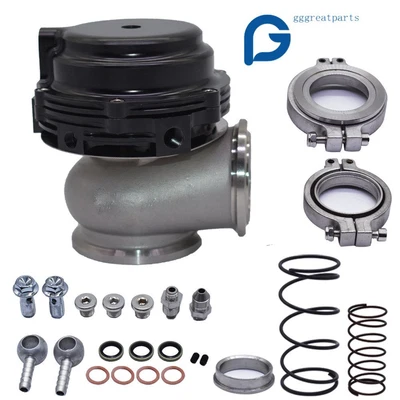 $75 • Buy 44mm Wastegate Clamp For MVR V-Band Flange Turbo W/All Springs Included Black
