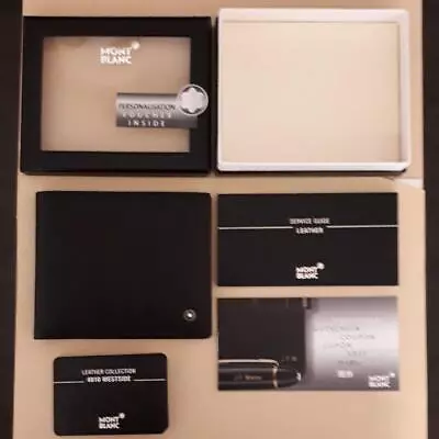 Montblanc 4810 Westside 8cc Black Bifold Leather Card Holder Slim Box • $440