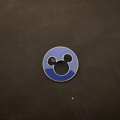 MICKEY HEAD EARS ICON CUT OUT - BLUE CIRCULAR SILHOUETTE Disney Pin WDW DLR • $10.13