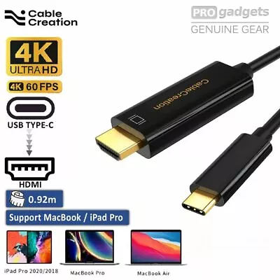 $32.99 • Buy Genuine CableCreation 4k 60Hz USB C To HDMI Cable Thunderbolt For MacBook IPad