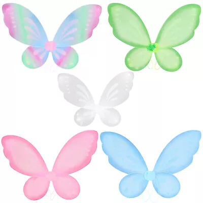 Kids Girls Fairy Butterfly Angel Wings Princess Costume Party Cosplay Props Kit • $8.54