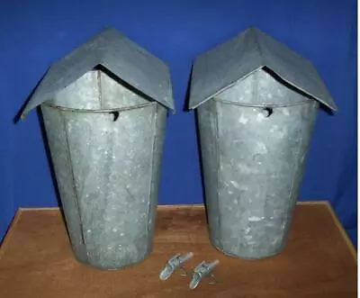 2 MAPLE SYRUP Old GALVANIZED Sap Buckets + Lids COVERS + TAPS Spiles Spouts  • $21.49