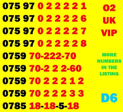 £8.99 • Buy New O2 GOLD VIP BUSINESS EASY MOBILE PHONE NUMBERS SIM CARD NICE MEMORABLE 888 *