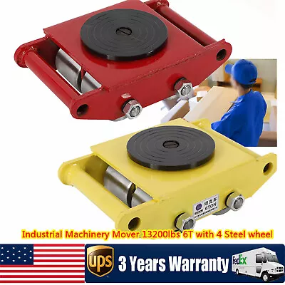 6 T Heavy Duty Machine 4 Wheel Dolly Skate Machinery Roller Mover Cargo Trolley • $33.25