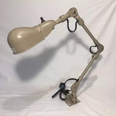 Vintage Articulating Industrial Task Lamp Bench Desk Work STEAM PUNK LEVOLIER • $200