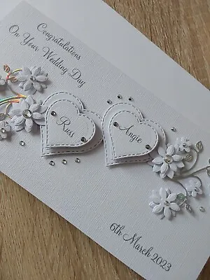 Personalised Handmade Wedding Or Anniversary Gift Money Wallet & Card • £9