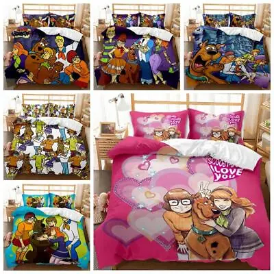 £32.14 • Buy Scooby Doo Bedding Set 2Pcs 3Pcs Quilt Duvet Cover Pillowcase Single Double Size