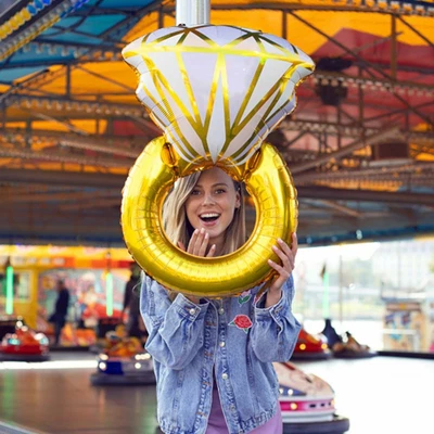 $15.35 • Buy Giant Diamond Foil Ring Balloon | Hen Party  Engagement Proposal Decoration