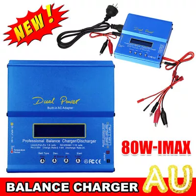 80W Lipo Charger IMax B6AC RC Pro Control Digital Version Lithium NiMh Battery • $41.95