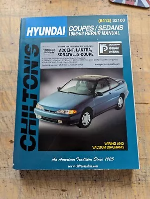 Hyundai Accent Lantra Sonata & S-Coupe 1989-1993 Workshop Repair Manual • $16.41