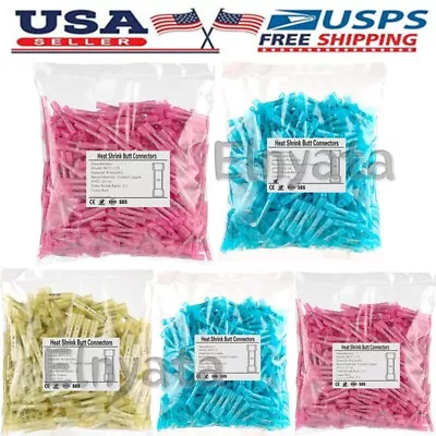 500/100x Heat Shrink But Connector Waterproof Electrical Wire Marine Butt Splice • $9.02