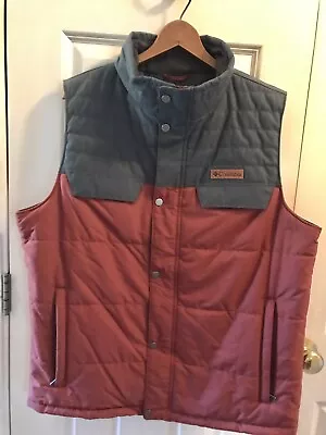 Columbia Men's Polyfill Vest Full Zip Nylon Puffer Jacket Size L  Color Block • $29.90