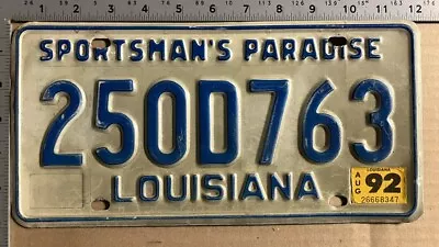 1985 Louisiana License Plate 250D763 YOM DMV Clear Ford Chevy Dodge 4776 • $7.38
