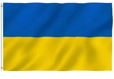 3x5 Ukraine Plain Premium Quality Flag Ukrainian House Banner Grommets 100D • $5.99