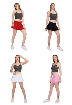 Women's Flared Short High Waist Stretchy Skater Mini Rara Sexy A-Line Girl Skirt • $31.40