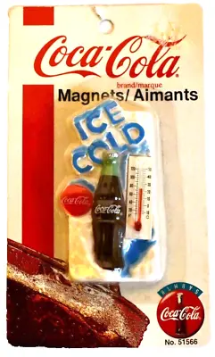 VTG Coca-Cola Refrigerator Magnetic Thermometer 51566 NOS 1997 • $19.95