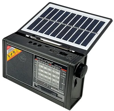 Solar-Powered AM/FM/SW Radio With MP3 Player Speaker Flashlight Bluetooth • $23