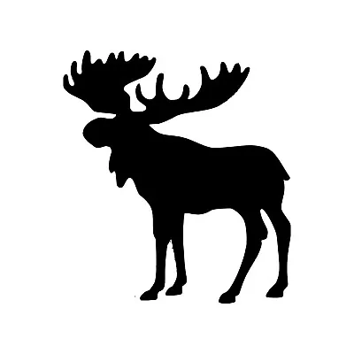 MOOSE Vinyl Decal - Antlers Bull Elk Deer Caribou - Canada - Die Cut Sticker • $4.99