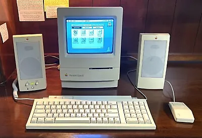 Macintosh Classic II M4150. TESTED. SEE BOOT VIDEO LINK. Original Mouse Keyboard • £1157.20