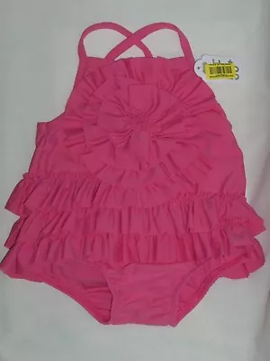 MUD PIE  MUDPIE Pink Ruffle 1 Pc Swimsuit - 0-6 M Or 9-12 M - NWT • $16.24