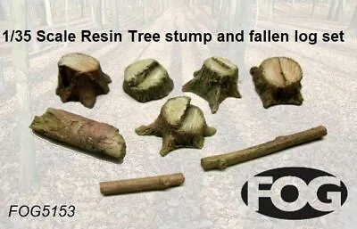 1/35 Scale Resin Tree Stump And Fallen Log Set - Diorama Accessory Set • £14.99