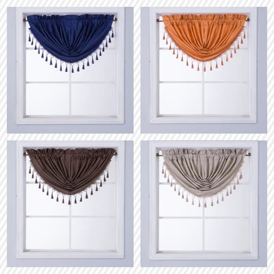 $8.07 • Buy 1 Small Swag Waterfall Insulated Foam Lined Blackout Rod Pocket Window Valance 