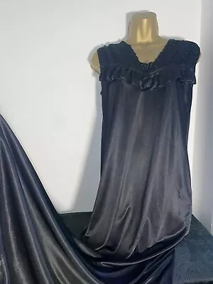 Beautiful Shimmery Black Poly Nightdress/ Negligee/ Chemise Size M • £5