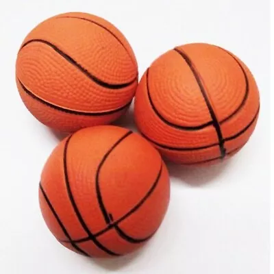 Stress Relief Ball 6CM Basketball Hand Wrist Exercise Adhd Arthritis Soft Toy • £3.42