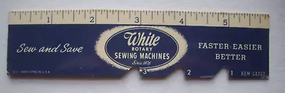 Vintage White Rotary Sewing Machine Hem Gauge 6  Ruler Advertising • $9.99