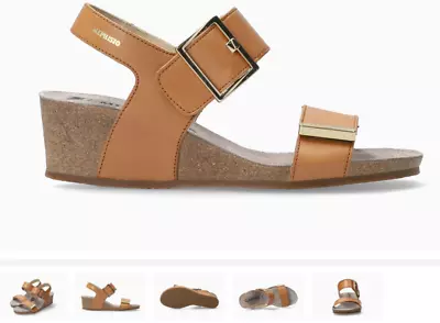 Mephisto Morgana Chestnut/Brandy Wedge Comfort Sandal Women's Sizes 35-42 NEW!!! • $109.95