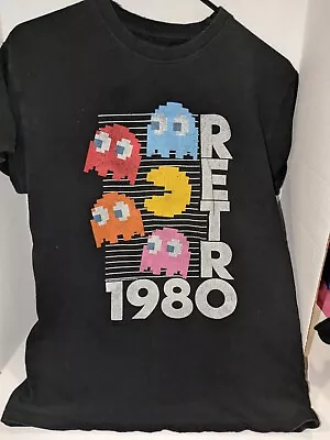 Pacman Retro1980 Black Tshirt Medium  • $9.99