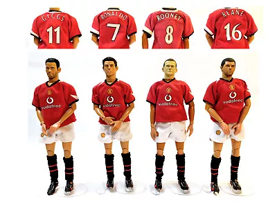 4 REVELL 2004  KICK O MANIA MANCHESTER UTD RONALDO ROONEY KEANE GIGGS 29cm Figs • £30