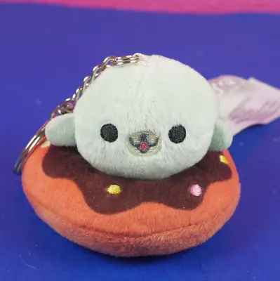 San-X Mamegoma Plush Keychain Donut Grey Blue Teal Seal 3  Round1 Blind Box • $8