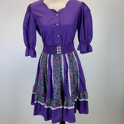 Malco Modes 3 Piece Purple Lace Square Dance Set • $48