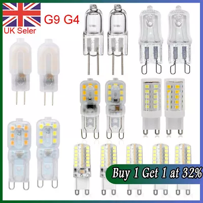 G9 G4 Halogen Bulbs ECO Capsule Lamps Clear 10W 20W 25W 40W 60W LED Bulbs 5W 2W • £3.35