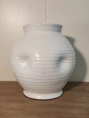 Vintage White Indented Haeger Style Vase • $8